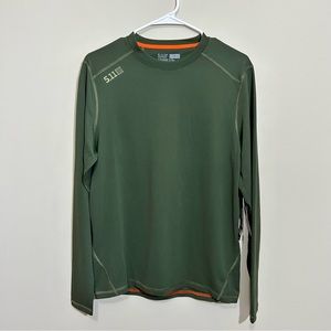 5.11 Tactical Men's Range Ready Longsleeve Green Moss NWT Size Small